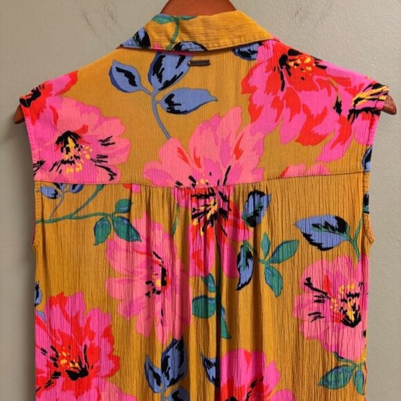 Billabong Womens Dress Size S Midi Button Floral Boho Beach Vacation Festival - Picture 7 of 13